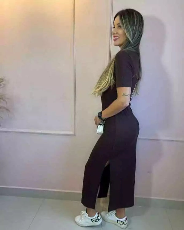 Vestido fenda lat.